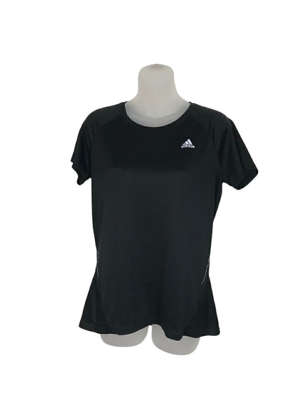ADIDAS Black And White Athletic Top Size M